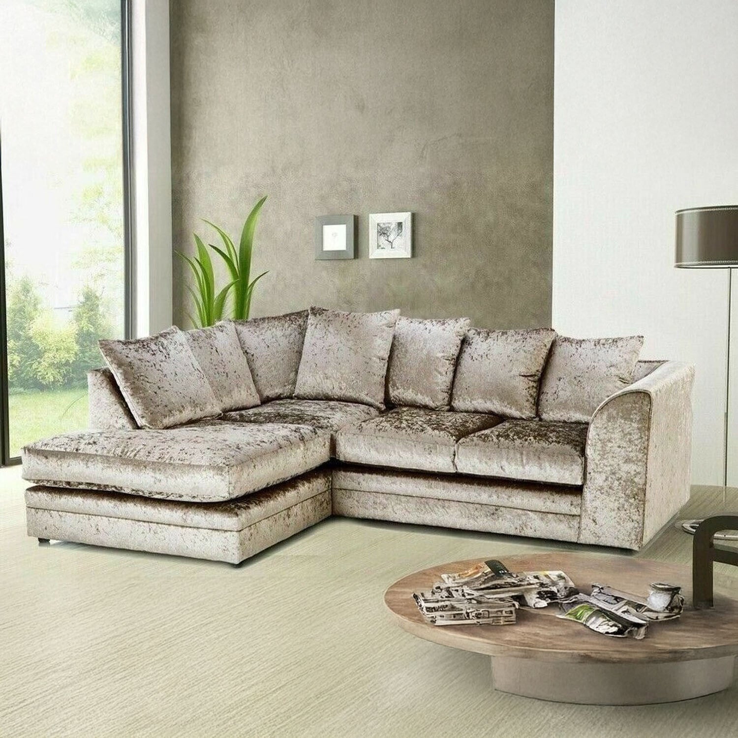 Crushed Velvet Sofa